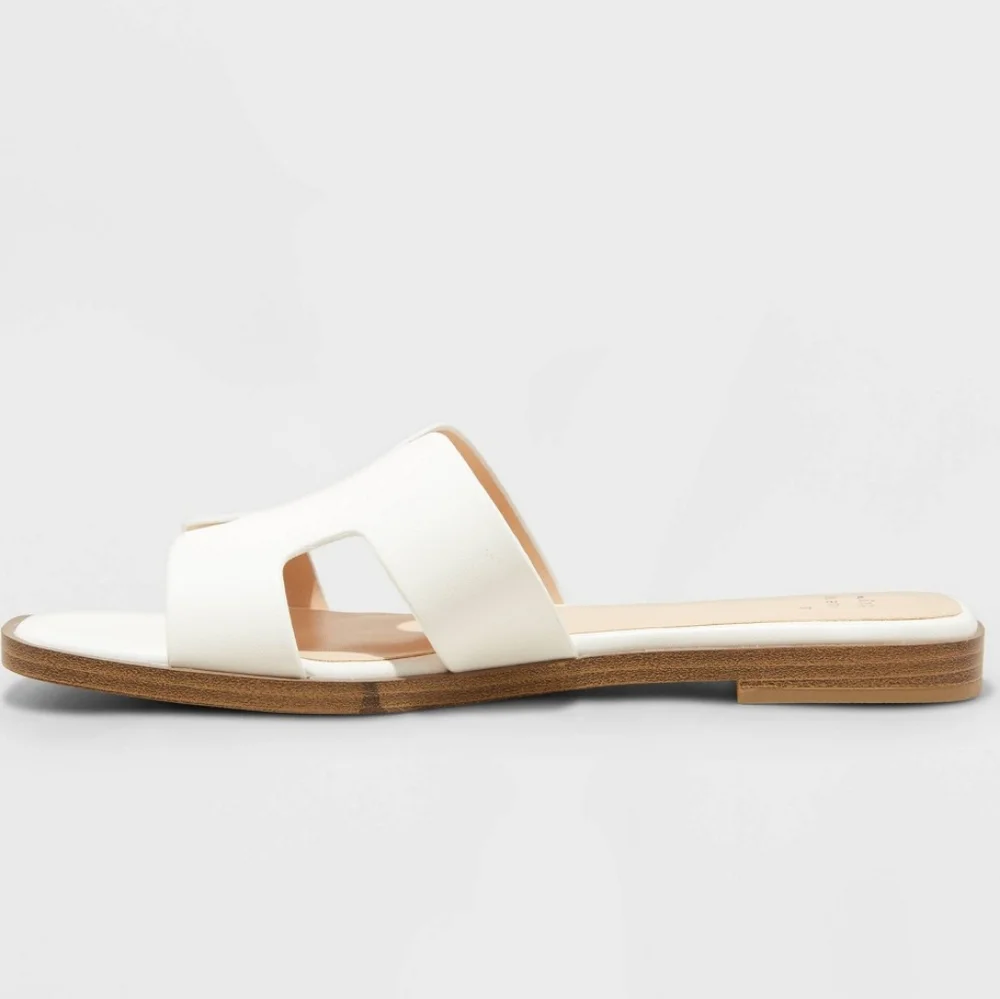 Women's Nina Slide Sandals, White, 9